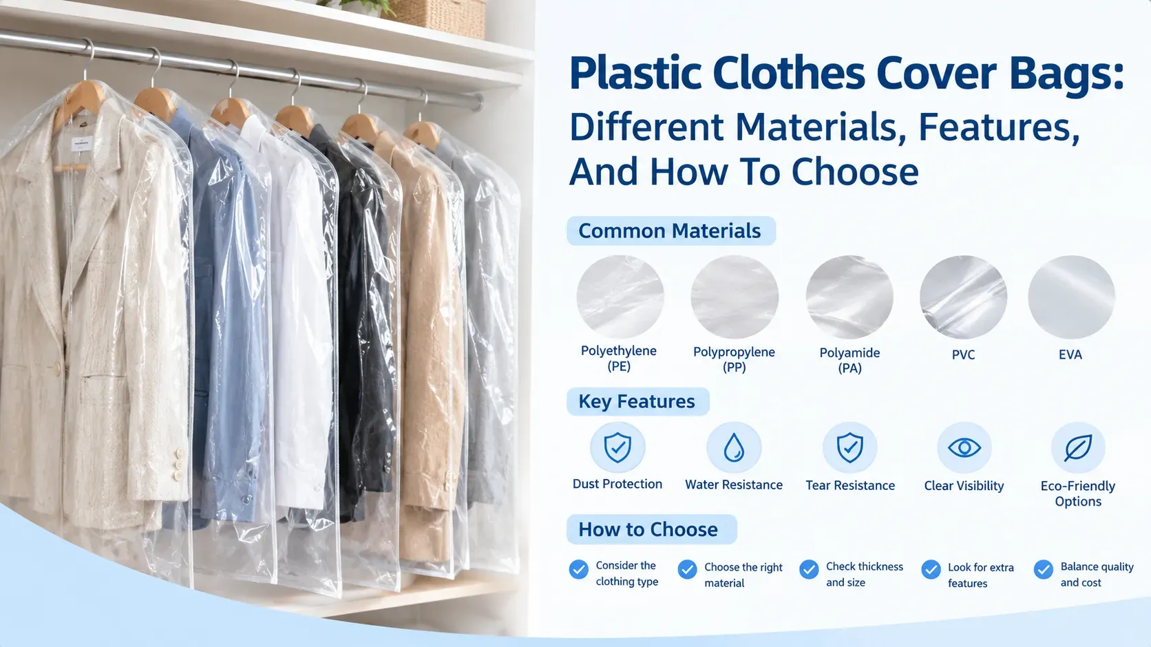 Plastic Clothes Cover Bags Different Materials Features And How To Choose Plastic Clothes Cover Bags Different Materials Features And How To Choose